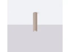 Lámpara De Techo Karbon Minimalista De Aluminio - 1 Fuentes Luminosas - L.6,5 X A.30 Cm - Gris Pardo