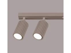 Lámpara De Techo Karbon Minimalista De Aluminio - 6 Fuentes Luminosas - L.117 X A.16,5 Cm - Gris Pardo