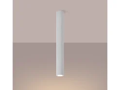 Lámpara De Techo Karbon Minimalista De Aluminio - 1 Fuentes Luminosas - L.6,5 X A.60 Cm - Blanco