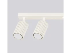 Lámpara De Techo Karbon Minimalista De Aluminio - 6 Fuentes Luminosas - L.117 X A.16,5 Cm - Beige