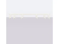 Lámpara De Techo Karbon Minimalista De Aluminio - 6 Fuentes Luminosas - L.117 X A.16,5 Cm - Beige