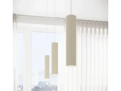 Lámpara De Techo Karbon Minimalista De Aluminio - 6 Fuentes Luminosas - L.117 X A.16,5 Cm - Beige