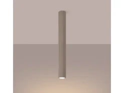 Lámpara De Techo Karbon Minimalista De Aluminio - 1 Fuentes Luminosas - L.6,5 X A.60 Cm - Gris Pardo