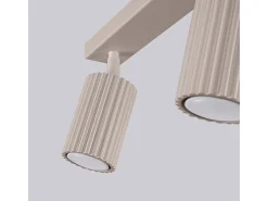 Lámpara De Techo Karbon Minimalista De Aluminio - 3 Fuentes Luminosas - L.45 X A.16,5 Cm - Gris Pardo