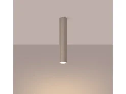 Lámpara De Techo Karbon Minimalista De Aluminio - 1 Fuentes Luminosas - L.6,5 X A.40 Cm - Gris Pardo