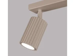 Lámpara De Techo Karbon Minimalista De Aluminio - 2 Fuentes Luminosas - L.30 X A.16,5 Cm - Gris Pardo