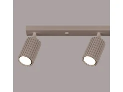 Lámpara De Techo Karbon Minimalista De Aluminio - 4 Fuentes Luminosas - L.81 X A.16,5 Cm - Gris Pardo