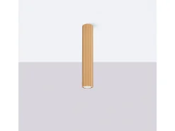 Lámpara De Techo Karbon Minimalista De Aluminio - 1 Fuentes Luminosas - L.6,5 X A.40 Cm - Dorado