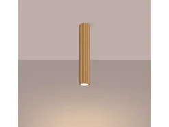 Lámpara De Techo Karbon Minimalista De Aluminio - 1 Fuentes Luminosas - L.6,5 X A.40 Cm - Dorado
