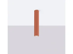 Lámpara De Techo Karbon Minimalista De Aluminio - 1 Fuentes Luminosas - L.6,5 X A.40 Cm - Ocre Rojo