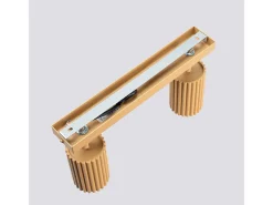 Lámpara De Techo Karbon Minimalista De Aluminio - 2 Fuentes Luminosas - L.30 X A.16,5 Cm - Dorado