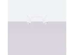 Lámpara De Techo Karbon Minimalista De Aluminio - 2 Fuentes Luminosas - L.30 X A.16,5 Cm - Blanco