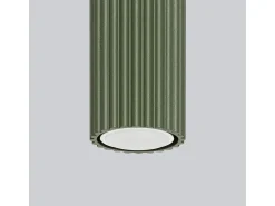 Lámpara De Techo Karbon Minimalista De Aluminio - 1 Fuentes Luminosas - L.6,5 X A.30 Cm - Verde Oliva