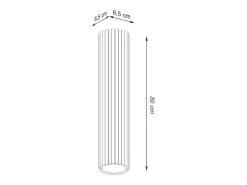 Lámpara De Techo Karbon Minimalista De Aluminio - 1 Fuentes Luminosas - L.6,5 X A.30 Cm - Dorado