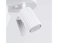 Lámpara De Techo Karbon Minimalista De Aluminio - 3 Fuentes Luminosas - L.19,5 X A.18 Cm - Blanco