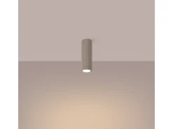 Lámpara De Techo Karbon Minimalista De Aluminio - 1 Fuentes Luminosas - L.6,5 X A.20 Cm - Gris Pardo