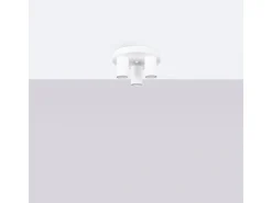 Lámpara De Techo Lagos Moderno De Acero - 3 Fuentes Luminosas - L.25 X A.12 Cm - Blanco