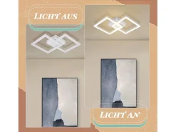 Lámpara de techo LED cuadrada NETTLIFE, negra, 24 W, 4000 K, blanca neutra, moderna, para cocina