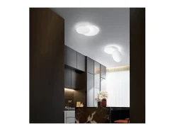 Lámpara de techo LED DRUM en metal blanco mate 43W Perenz