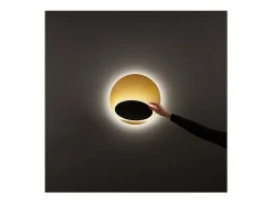 Lámpara de techo LED DRUM en metal negro dorado mate 43W Perenz