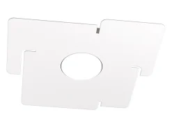 Lámpara de techo LED ECHO Top Light de metal blanco, cuadrada, con portalámparas Gx53