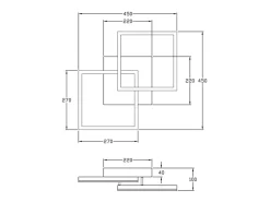 Lámpara de techo LED moderna BARD 39W Corten 3394-22-361 Fabas Luce