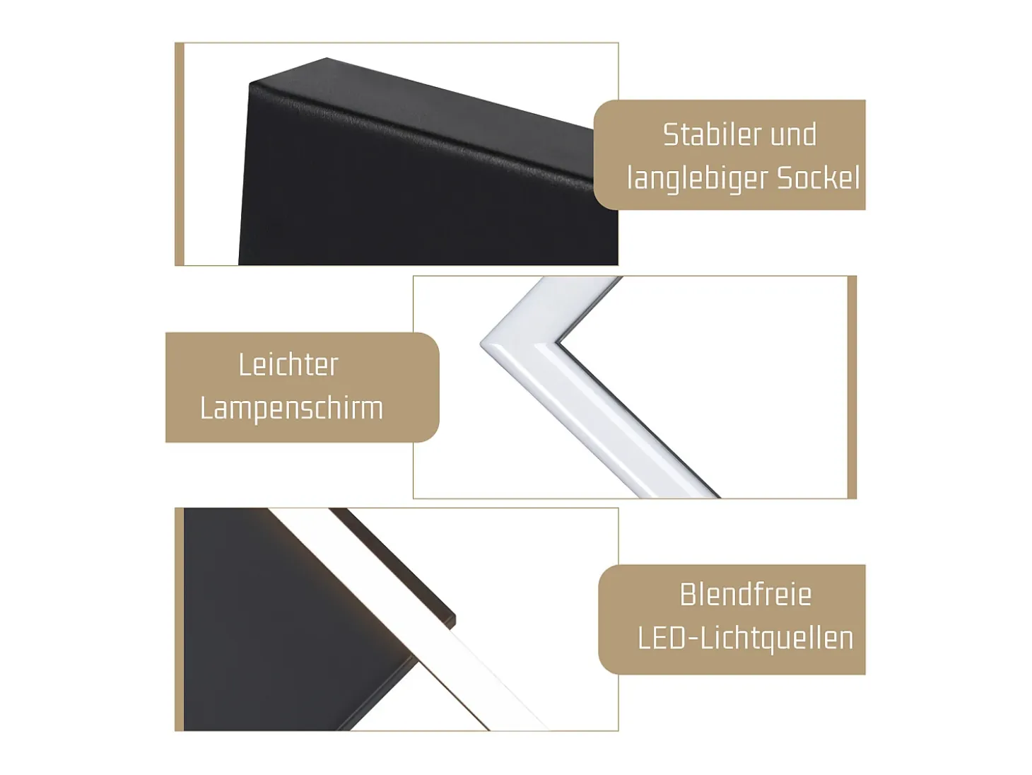 Lámpara de techo LED NETTLIFE para dormitorio, 24 W, para sala de estar, blanca cálida, moderna, cuadrada y negra.