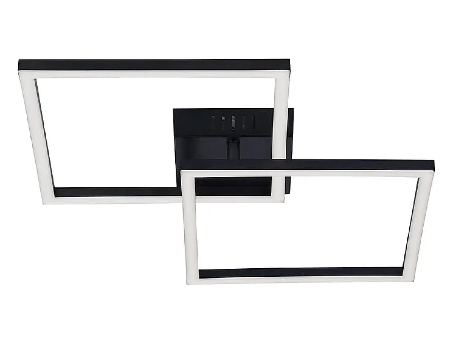 Lámpara de techo LED NETTLIFE para dormitorio, 24 W, para sala de estar, blanca cálida, moderna, cuadrada y negra.