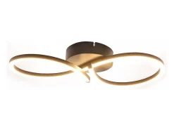 Lámpara de techo LED NETTLIFE para sala de estar, 24 W, moderna y creativa, color negro, para cocina, 3000 K, blanco cálido