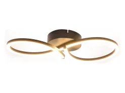 Lámpara de techo LED NETTLIFE para sala de estar, 24 W, moderna y creativa, color negro, para cocina, 3000 K, blanco cálido