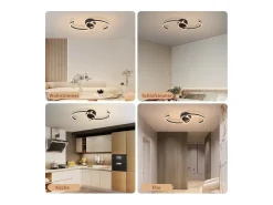 Lámpara de techo LED NETTLIFE para salón, 24 W, moderna lámpara de techo 3000 K, para pasillo, cocina