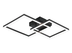 Lámpara de techo LED Nettlife para cocina, 20 W, negra, 4000 K, blanco neutro, diseño giratorio moderno, iluminación de esquina para pasillo y dormitorio.