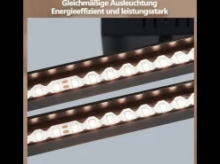 Lámpara de techo LED Nettlife para cocina, 20 W, negra, 4000 K, blanco neutro, diseño giratorio moderno, iluminación de esquina para pasillo y dormitorio.