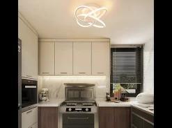 Lámpara de techo LED NETTLIFE para dormitorio - 28 W, 3000 K, blanco cálido, lámpara de pasillo, blanco