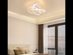 Lámpara de techo LED NETTLIFE para dormitorio - 28 W, 3000 K, blanco cálido, lámpara de pasillo, blanco