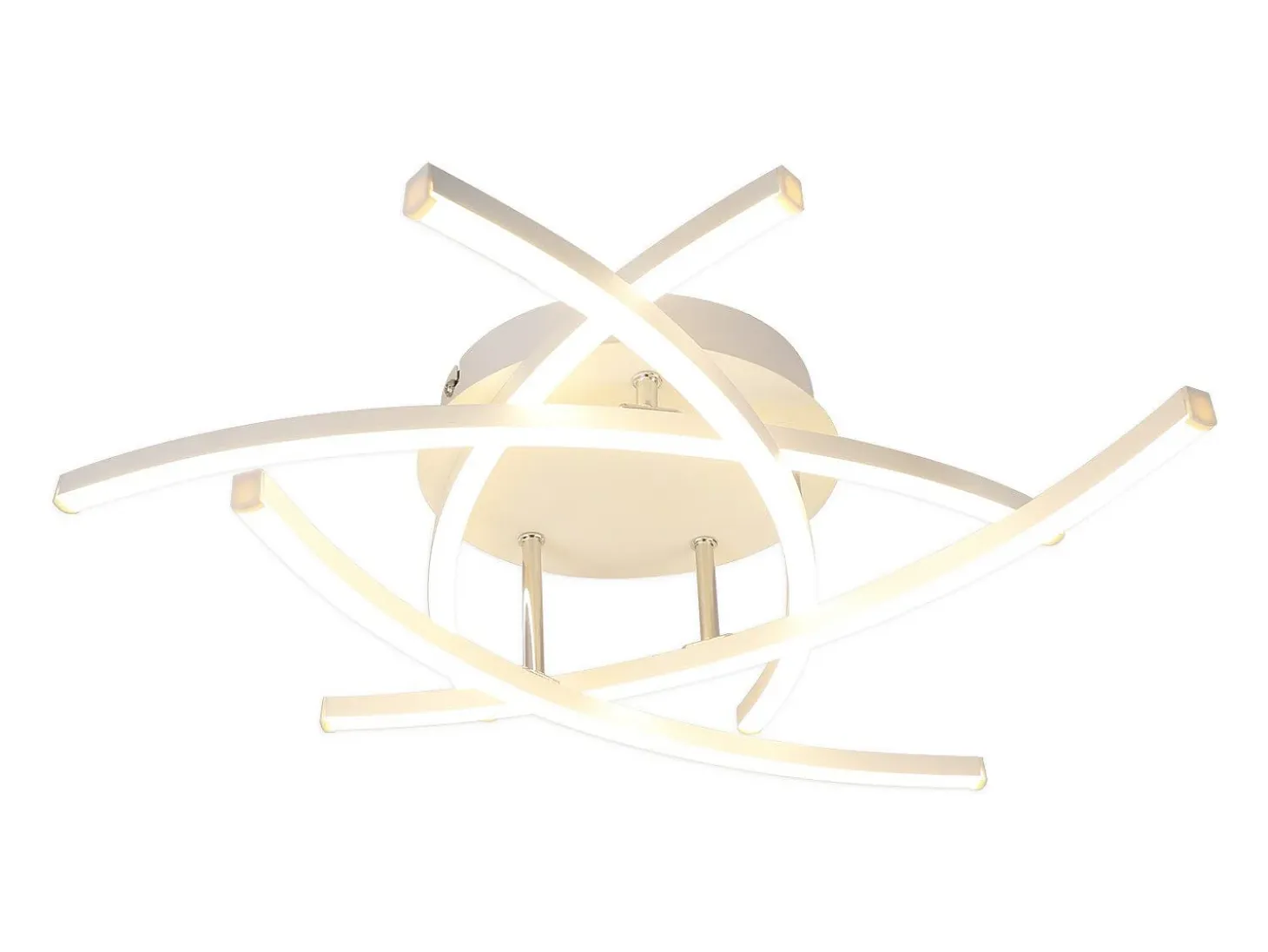 Lámpara de techo LED NETTLIFE para dormitorio regulable de 32 W, moderna, de metal blanco, con mando a distancia