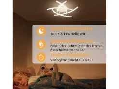 Lámpara de techo LED NETTLIFE para dormitorio regulable de 32 W, moderna, de metal blanco, con mando a distancia