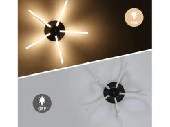 Lámpara de techo LED NETTLIFE de 47 cm, iluminación interior blanca cálida para dormitorio u oficina