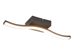 Lámpara de techo LED NETTLIFE para dormitorio, moderna, negra, 6 W, diseño ondulado, 3000 K, blanco cálido