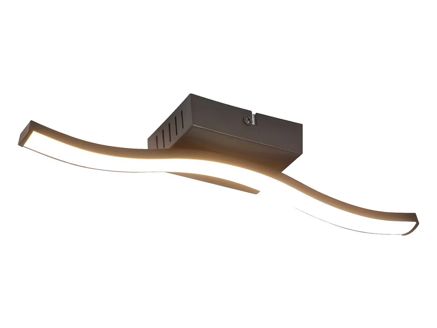 Lámpara de techo LED NETTLIFE para dormitorio, moderna, negra, 6 W, diseño ondulado, 3000 K, blanco cálido