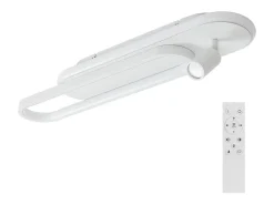 Lámpara de techo LED NETTLIFE blanca moderna regulable para dormitorio con 1 foco de techo