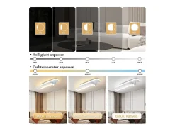 Lámpara de techo LED NETTLIFE blanca moderna regulable para dormitorio con 1 foco de techo