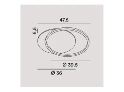 Lámpara de techo LED ORBIT Blanco Mate 43W Perenz en aluminio