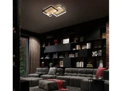 Lámpara de techo LED para sala de estar regulable con control remoto Lámpara de techo negra 35w