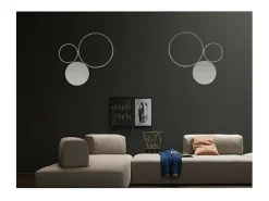 Lámpara de techo LED pequeña Pois-Silver