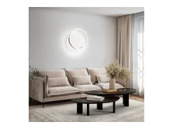 Lámpara de techo LED Perenz de aluminio, 43 W, color blanco y dorado, ORBIT