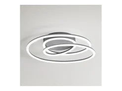 Lámpara de techo LED SPIRA en metal, color gris metalizado, 68W Perenz