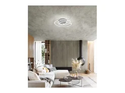 Lámpara de techo LED SPIRA en metal, color gris metalizado, 68W Perenz