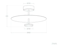 Lámpara de Techo LED 10.5W Aluminio Ariella Blanco