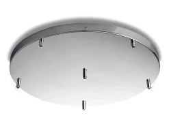 Lámpara de techo Lulù en metal y aluminio lacado en blanco y negro con LED CCT integrado + mando a distancia H.6 Ø50 BL318-PBC